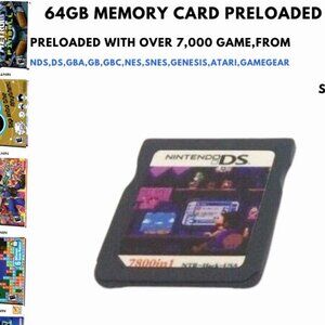 A 64GB MEMORY CARD  PRELOADED W GAMES FOR NINTENDO Handheld